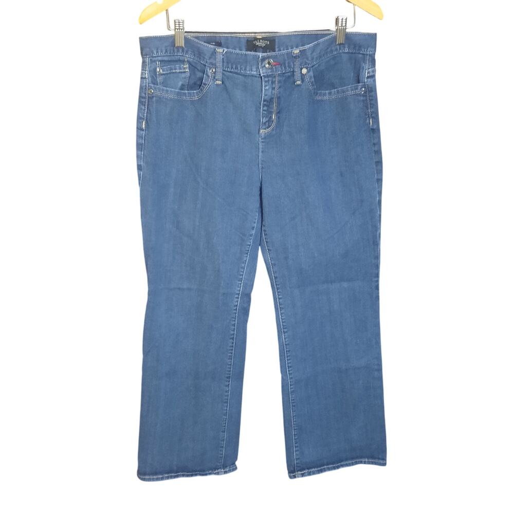 Talbots Womens 5 Pocket Cotton Blend Flare Jeans Size 14P